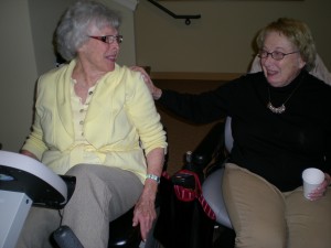 My MIL Ru (left) and coach granny Marnie (right)